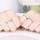J152 3 In 1 Four-Leaf Clover Detachable Open Adjustable Ring(One Set)