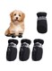 Dog Shoes, Protective Dog Shoes with Reflective Straps - Non-Slip Booties for Small to Medium Dogs and Puppies - Set of 4 - Ideal Paw Protector for Hot Pavement (Black, L)