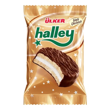 Ulker Halley Chocolate Coated with Marshmallow Filling Cake, 300g
