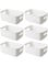ANTOLE Plastic Storage Baskets,Small Pantry Organizers and Storage Containers,Pantry Storage Bins,Shelf Organizer Bins,Small Plastic Storage Bin,Small Storage Box with Handles(6Pack-24.5x16x10cm)