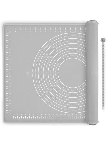 Silicone Baking Mat, Baking Mats, Kitchen Mat, Extra Thick Silicone Baking Mat with Measurements, Non-slip and Reusable, Counter Mats Oven Liner Mats for Making Cookies Macarons Bread, 27.56&Atilde;&mdash;19.69