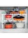 ABOUT SPACE Kurtzy Under Sink Tawa Rack Stainless Steel Shelf Extendable Storage Organizer Holder for Home Kitchen and Bathroom