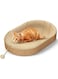 SAWA Extra Large Sisal Cat Scratcher Bed, Oval Cat Scratching Board, Cat Scratchers for Indoor Cats, Cat Scratch Pad with Interactive Toy Ball (60 * 40 * 10cm)