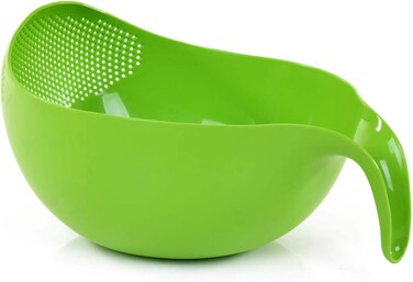 Home Rice, Fruits, Vegetables Washable Colander - Green