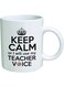 della Pace Funny Mug 11OZ - Keep calm or I will use my teacher voice - Math, Sciences, English, Preschool, Spanish, Music, Art, PE, Principal