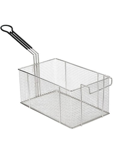 Harmony fry basket with handle add PVC on handle, iron wire + nickel plated 60（31*16.5*13）*22cm CS_710461_NI_pvc,Silver 6291023639221