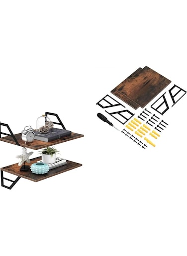 LWLSWB Deep Floating Bookshelf, Living Room Wall Mounted Bookshelf, Bathroom Wide Display Rack, Wall Mounted Book Floating Rack, Living Room Wall Rack 2-piece Set 12 Inch Floating Wall Rack