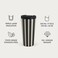 Burga Prophecy 700ml Travel Mug Flap &amp; Straw Set Lid Combo &ndash; BPA-Free Stainless Steel, Triple-Layer Insulated, Leak-Resistant, Premium Printed Design &ndash; Hot &amp; Cold Drinks