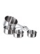 World Cuisine 4-Piece Stainless Steel Measuring Cup Set Silver