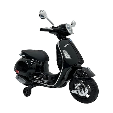 Lovely Baby Powered Kids Ride On Motorbike LB 844L, Motorcycle with Lights, Music, MP3, Leather Seat &amp; Training Wheels, Best Gift Bike for Boys Girls Age 2-5 Years - Black