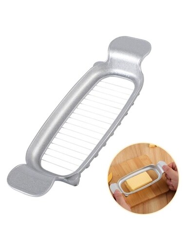 Stainless Steel Cheese Cutter and Butter Slicer - Multifunctional Kitchen Food Tool for Block Cheeses and Butter
