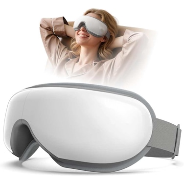 Eye Massager with Heat, Heated Eye Mask with Bluetooth Music for Migraine, Eye Care Face Massager, Relax Eye Strain Dark Circle Eye Bags Dry Eye, Ideal Birthday Gift