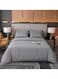 HOME 6 Piece King/Queen/Single size, striped pattern duvet cover set. set includes 1 Comforter Cover, 1 Fitted Bedsheet, 4 Pillowcases