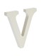 Rosymoment Alphabet V Wooden Decorative Wall Letter for Children's Bedroom Decor, 18 cm Length, White (Letter V)