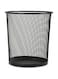 FIS&reg; Metal Waste Basket or Trash Bin, Size: 240x240x330mm, Round Shape, Wire Mesh Design, 1 Piece, Black Color-FSWA103BK