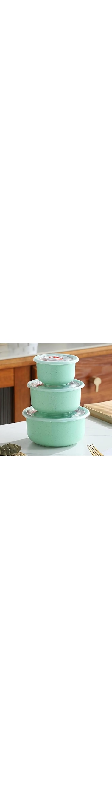 3pcs/1set Airtight Food Storage Containers box(GREEN). Food Fresh Keeping Bowls, Multiple Sizes, Lunch Boxes, Outdoor, Kitchen Essentials,Household Stackable Food Preservation Sealed Box With Lid,