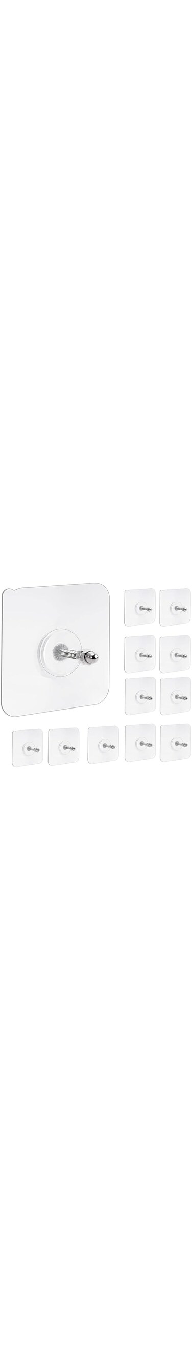 12 pcs adhesive wall studs for hanging,screw-free stickers,hooks for hanging for mounting ledges,wall hooks adhesive heavy duty suitable for use in kitchens, homes and offices (12mm)