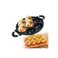 Non-Stick Pancake Pan with Glass Lid, Less Oil Cookware, Dual Handle Design, Black