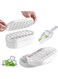 Cube Tray with Press Lid and Bin, Easy-Release Square Ice Cube Mold with Ice Container and Scoop for Baby Food, Chilling Drinks, Whiskey, Cocktail, Tea, Coffee, B-72D (White)