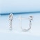 BSE716 925 Silver Rose Earring Clasp
