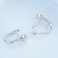 BSE716 925 Silver Rose Earring Clasp