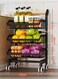 3-Tier Utility Cart Storage Rack With Wheels