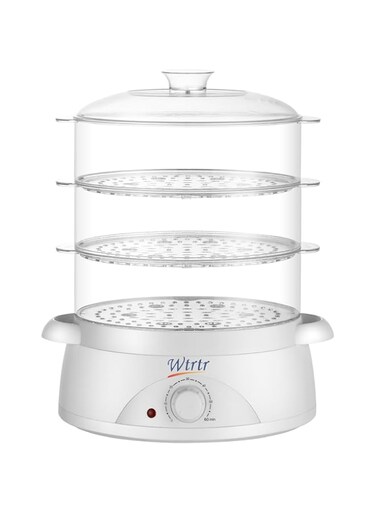 Wtrtr 10L Food Steamer,3 Tiers,300W,60 Minutes Timer,Multifunctional electric steamer,Makes Baby food, Healthy Food, Meat, Fish &amp; More，1 year warranty, XB-3119