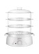 Wtrtr 10L Food Steamer,3 Tiers,300W,60 Minutes Timer,Multifunctional electric steamer,Makes Baby food, Healthy Food, Meat, Fish &amp; More，1 year warranty, XB-3119
