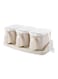 3-Tier Seasoning Jar Box Set Beige 22.5x11x8centimeter
