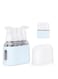 in 1 Reusable Grey Travel Containers Set, Travel Bottles Leak Proof Containers For Toiletries Airplane Accessories Kits Liquid Size and Shampoo Conditioner (Blue)
