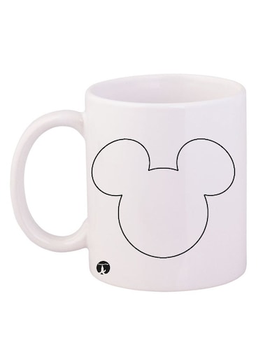 Printed Coffee Mug White/Black 11ounce