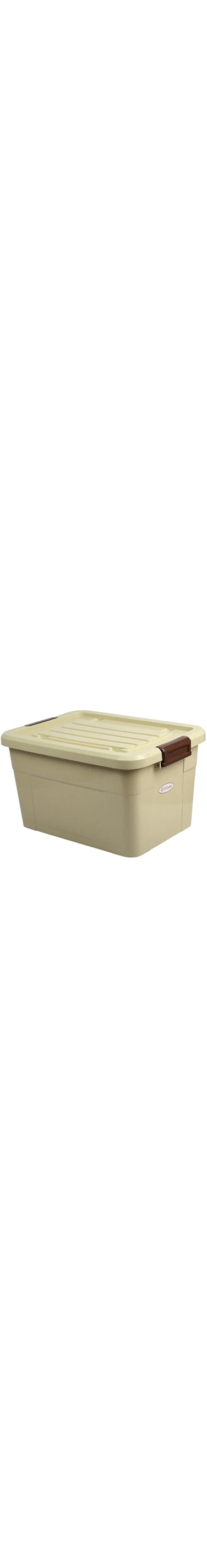 Esqube Trunk Plastic Storage Box with Locakable Lid -29 litre, Beige Color