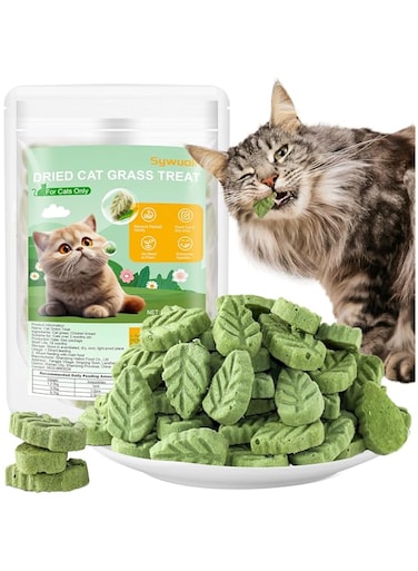 SYWUAII 100g Catnip Cat Grass Toys for Cats, Edible Cat Chew Toys for Removing Hairballs and Cleaning Teeth