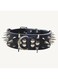 haoyueer Sharp Spiked Studded Dog Collar 2 Inch Width Stylish Leather Dog Collars for Medium &amp; Large Dogs Pitbull,Labrador,Boxer Rottweiler German Shepherd(Black,L)