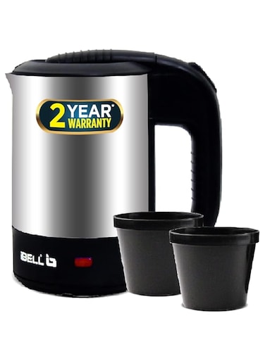 iBELL SEK105 Electric Kettle With Removable Lid, 0.5 Ltrs, 950W Highly Polished Stainless Steel (Silver)