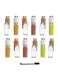 Glass Spice Bottles Set of 24 -100ml Capacity Includes 4 Pens for Labeling