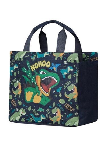 Nohoo Kids Tuition Bag/Hand Lunch Bag Dino - Green