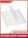 Closet Clothes Hanger,10 Pack Pants Hangers With 360&Acirc;&deg; Swivel Hooks,Space Saving Skirt Adjustable Non-Slip Clips,Sturdy Plastic Hanger For Coats Dresses Shorts Trouser More,White