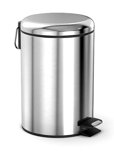 ARQAM 12L Stainless Steel Waste Bin - Versatile Dustbin for Kitchen, Office, Home &amp; Commercial Use