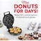 Electric Donut Maker 7 Cavity 1200W Non-Stick Plate Cool Touch Compact Black Machine