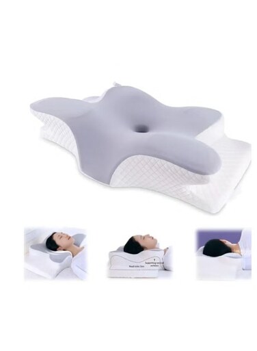 Cervical Pillow Neck Pillow for Pain Relief Sleeping, Orthopedic Contour Memory Foam Pillows for Bed with Cooling Pillow Covers, Adjustable Ergonomic Pillows for Back Stomach Side Sleeper