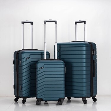 STARGOLD Luggage 3 Piece Hardside Luggage Set, ABS Lightweight Suitcase 360&deg; Spinner Wheels, Expandable Zipper With Number Lock 20/24/28 Inch