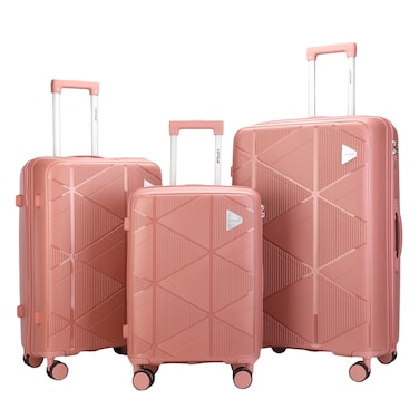 VIPTOUR Luggage Set of 3 PCS PP Softside 8 Wheels Travel Luggage Bag With Strong Zipper 20/24/28 Inches