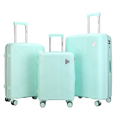 VIPTOUR Luggage Set of 3 PCS PP Softside 8 Wheels Travel Luggage Bag With Strong Zipper 20/24/28 Inches