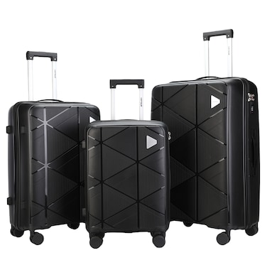 VIPTOUR Luggage Set of 3 PCS PP Softside 8 Wheels Travel Luggage Bag With Strong Zipper 20/24/28 Inches