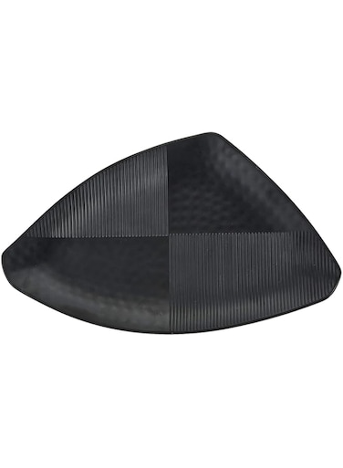 Harmony Frosted Leaf Plate - Black