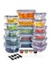 TYCOM 20PCS Food storage Containers with Lids, Plastic Leak-Proof BPA-Free Containers for Kitchen Organization, Meal Prep, Lunch Containers (Includes Labels &amp; Pen)