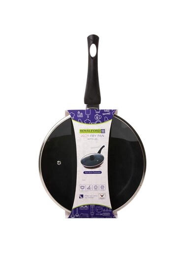 Royalford Non-Stick Frying Pan with Lid, 26 cm