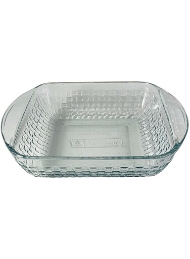 Anchor Hocking 2 Quart Basketweave Cake Dish Container, 8.5 inch Size