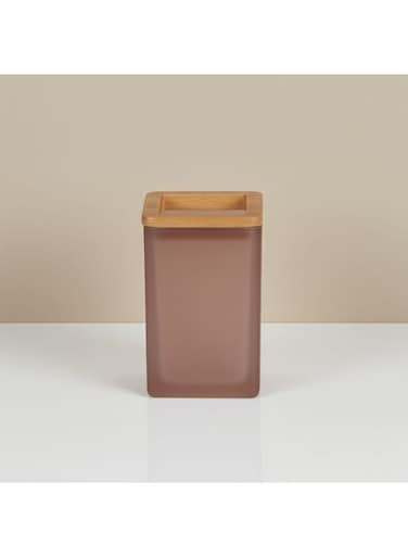 HOME Velora Glass Tumbler Mocha Brown 6.7x6.7x10.9cm Bathroom Holder Cup